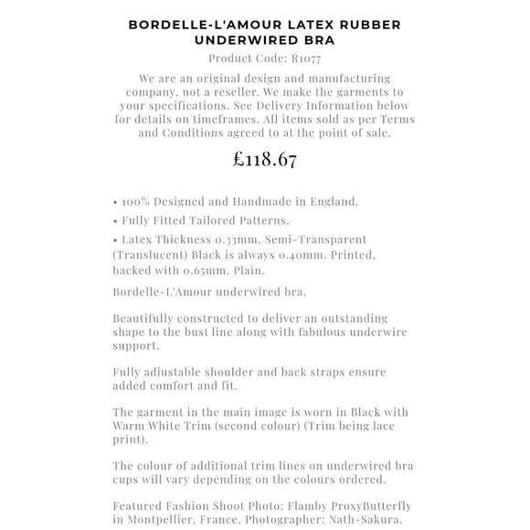 Westward Bound Bordelle-L'Amour Latex Set - Picture 13 of 16